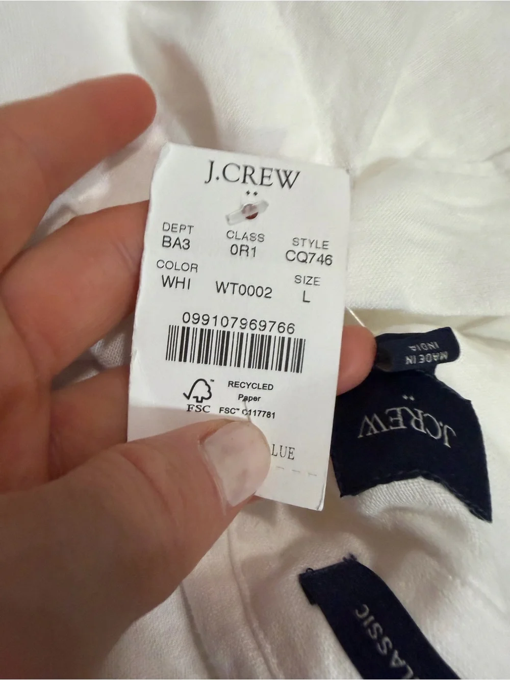 J. Crew classic fit